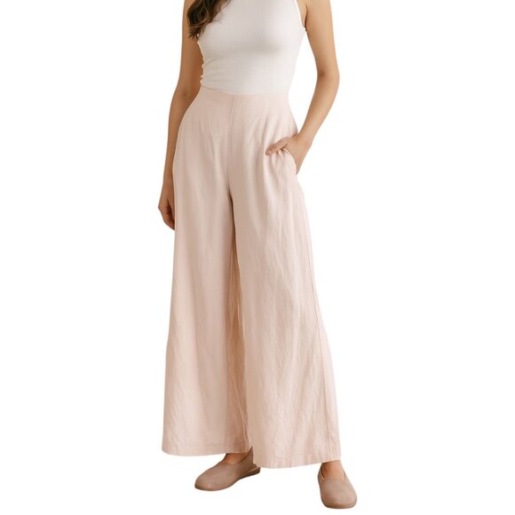 C by C Women’s Wide-Leg Pants in Blush Pink | Size Small - Picture 1 of 5